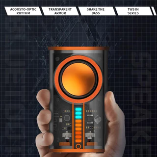 K07 Mecha Speakers Shake The Bass Transparent Wireless Bluetooth Stereo Surround Alto-Falantes De Áudio