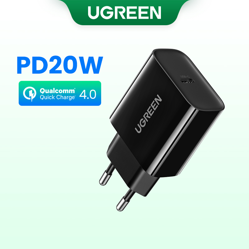 Carregador Rápido UGREEN PD 20W QC4.0 QC3.0 USB Tipo C 4.0 3.0 QC Para iPhone 13 12 Pro Xs 8 Xiaomi De Telefone