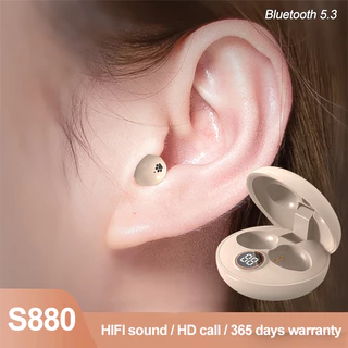 S880 Mini Fone De Ouvido Sem Fio Bluetooth 5.3 TWS HIFI Stereo True Invisible Headphones Redução De Ruído Música Esportes Earbuds Com Microfone