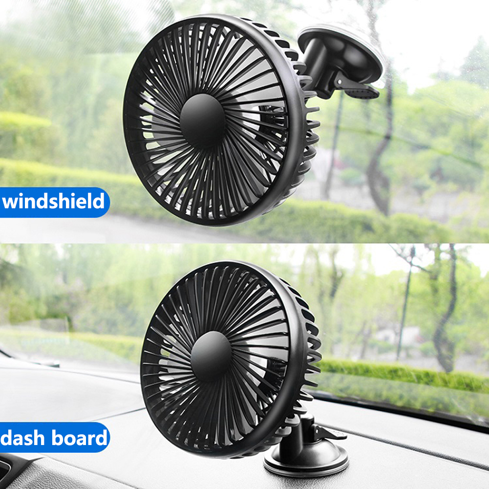 Ventilador De Refrigeração De Ar Com Elétrico Automotivo 12V/24v Universal Alta Vento Mudo Rotativo Casa Carro Dual-Use Mini Eletrônico USB