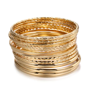 12Pcs/set Women Bracelet Pulseira De Luxo Marca Pulseiras De Aço Inoxidável Conjuntos De Prata Dourada 2023 Trend Designer Punk Jewelry