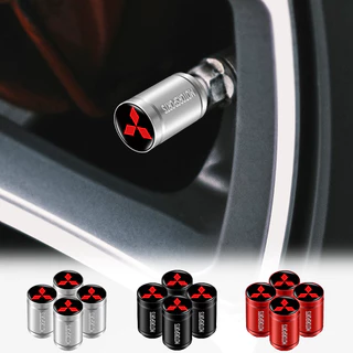 4pcs Sport Styling Car Tire Pneus À Prova De Vazamentos Tampa Cilíndrica Da Válvula Para Carro Mitsubishi ASX Lancer EX Pajero Outlander L200 EVO