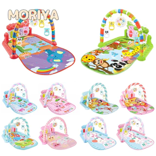 MORIYA Baby Brinquedo de pedal de música para bebê, rack de fitness para bebê 0-36 meses, tapete de chão para bebê recém-nascid