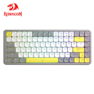 REDRAGON TL84-B RGB USB Mini Slim Ultra-Thin Wired Mechanical Gaming Keyboard Teclado Vermelho Azul 84 Chaves Para Computador PC Portátil
