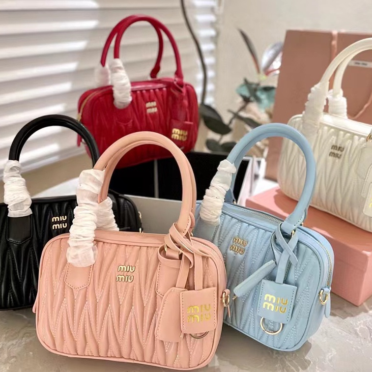 Miu * Saco De Travesseiro Portátil Feminino De Boliche De Moda De Corpo Cruzado