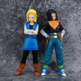 23,5cm Anime Dragon Ball Z Android 17 Lapis 18 Lazuli Cyborg Figuras De Ação Em PVC Bonecos Modelo Brinquedos De Natal Para Crianças