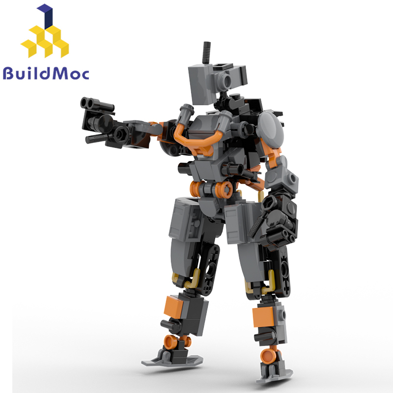 Buildmoc Mecha Game Halo Soldier Robot Modelo Mini-Blocos De Construção Mecânicos Brinquedos Para Crianças Presente Adulto 162PCS Tijolos MOC