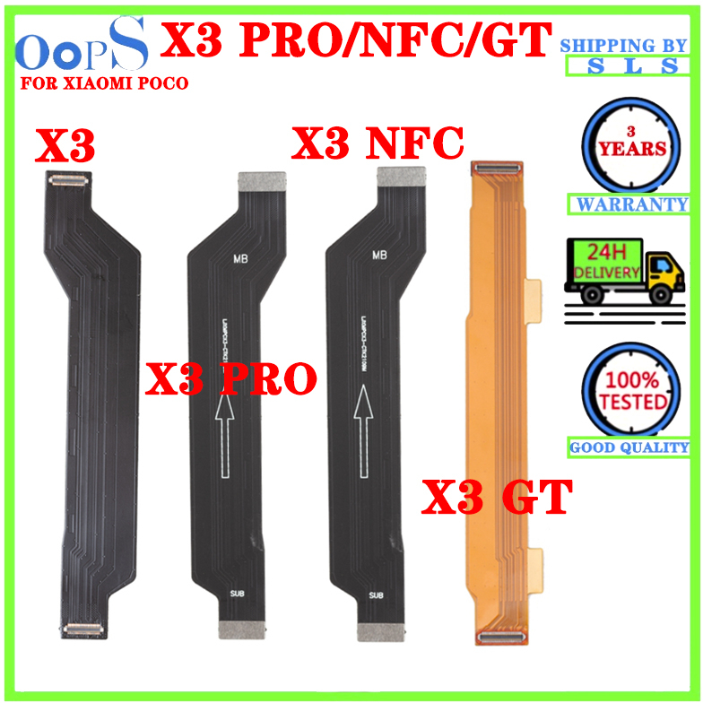 Placa Mãe Principal Cabo Flexível LCD Para Xiaomi Poco X3 Pro X3NFC X3 GT Conector Da Display Flex Peças De Reposição Fita