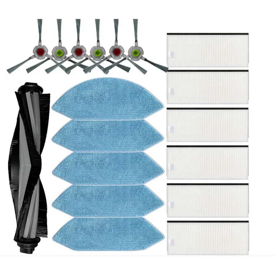 GYing Filtro HEPA Spazzola Laterale Mop Panno Pad Set per Ecovacs Deebot U2 DGN22 U2 pro Robot Aspirapolvere Parti di Ricambio