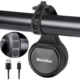 Sino De Alarme De Bicicleta Elétrica WINDMOON Buzina Com Regulável 80-130dB IPX6 À Prova D