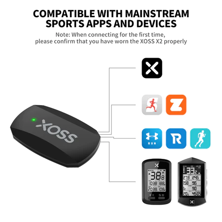 XOSS X2 Monitor De Frequência Cardíaca Sem Fio Com Alça De Tóraxacessórios De Saúde Computador De Ciclismobike Para NAV G Plus Wahoo GarminSports Run