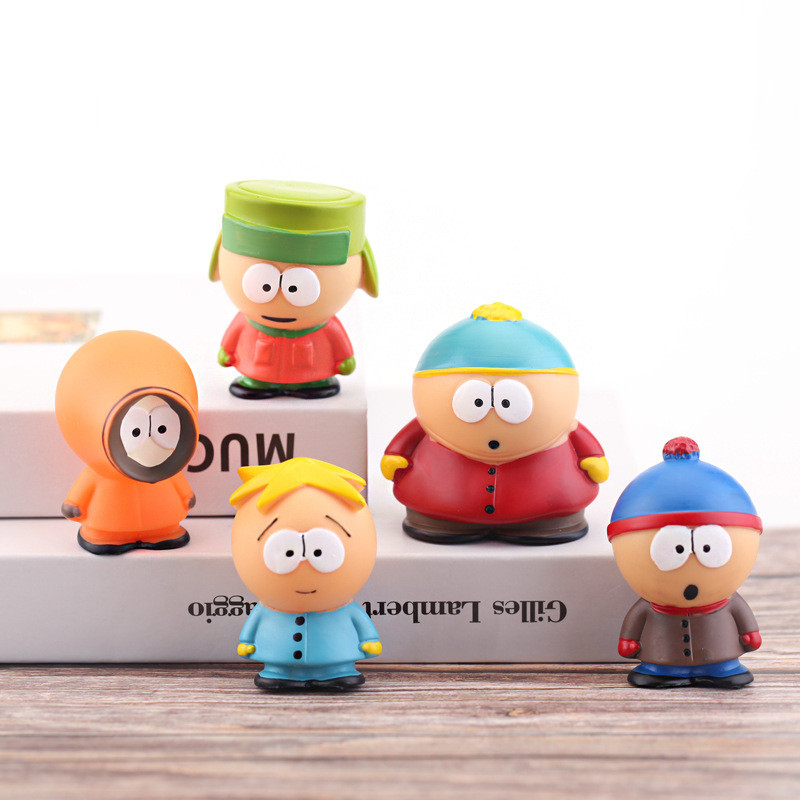 5PCS/LOT Brinquedos Modelo Sul Criativo Ação Figura Parque Austral Para Crianças Presentes De Natal De Aniversário