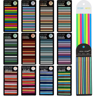 Autocolantes Translúcidos Com Índice De Tira Longa Ultra-Fino 160/300 Peças PET Fluorescente À Prova D'água Notas De Marcador De Cores Translúcido