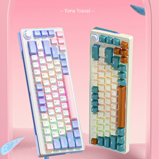 ZIFRIEND ZA68 RGB Teclado Mecânico Hotswap Pink Purple Interruptor Linear Personalizado ZIFRIEND ZA68 RGB Teclado Mecânico Hotswap Pink Purple Interruptor Linear Personalizado