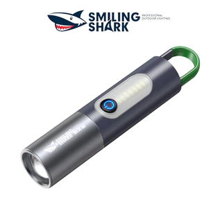 Smiling Shark SD0708 Mini Lanterna Led COB M77 Super Brilhante Com Gancho USB Recarregável Zoom À Prova D'água Iluminação De Camping De Emergência Ao Ar Livre