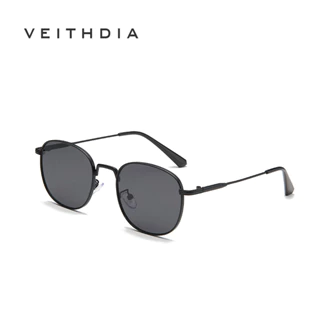 VEITHDIA Nova Moldura Retro Pequena Óculos De Sol Fashion Metal Square Unisexo S2021