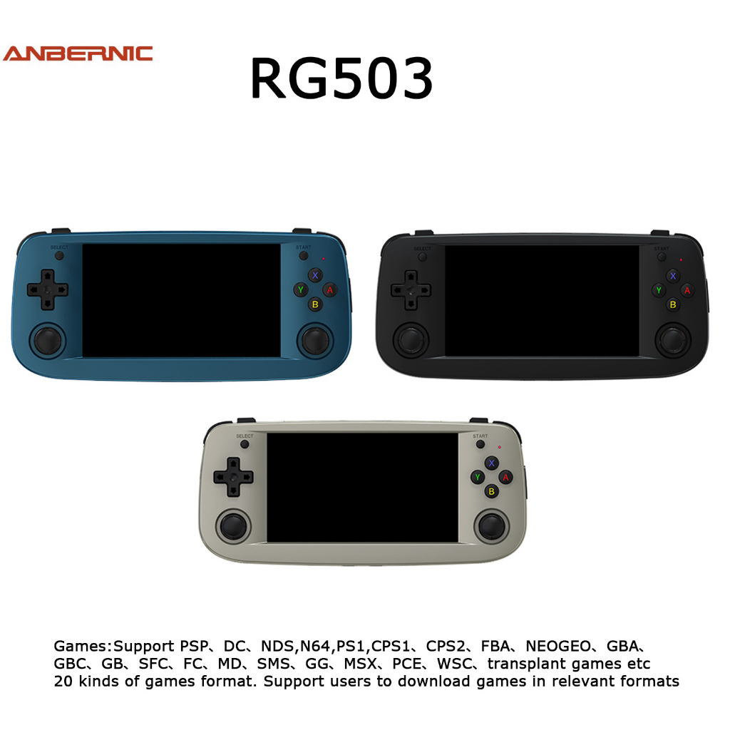 ANBERNIC RG503 console de jogos de código aberto pc streaming
