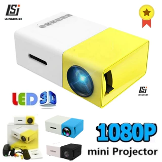 1080P Mini Projetor Doméstico Yg300 Suporte 3D De Alta Definição Usb Ultra Portable Projector cinema Com HDMI , Controle Remoto De Cabo AV Para Jogos Esportivos/Amigos yg-300 lcd lsingers
