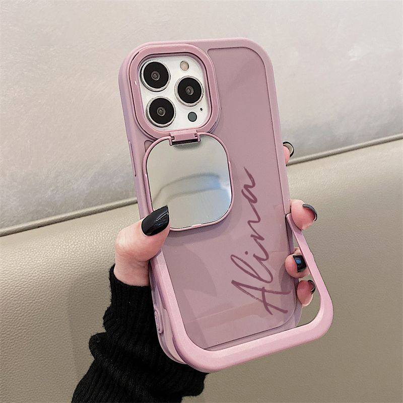 Novo Estojo De Telefone Com design De Suporte Espelhado Para iphone 14 pro max 13 12 11 promax
