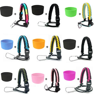 for alça garrafa pacco silicon boot aquaflask Hydropask tumbler botas de borracha de silicone acessórios de paracord aquaflask boot 22oz alça para garrafa