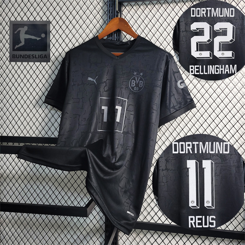 Camisa De Time 2023-2024 Dortmund Camisas Futebol masculinas Black Special Edition B-D