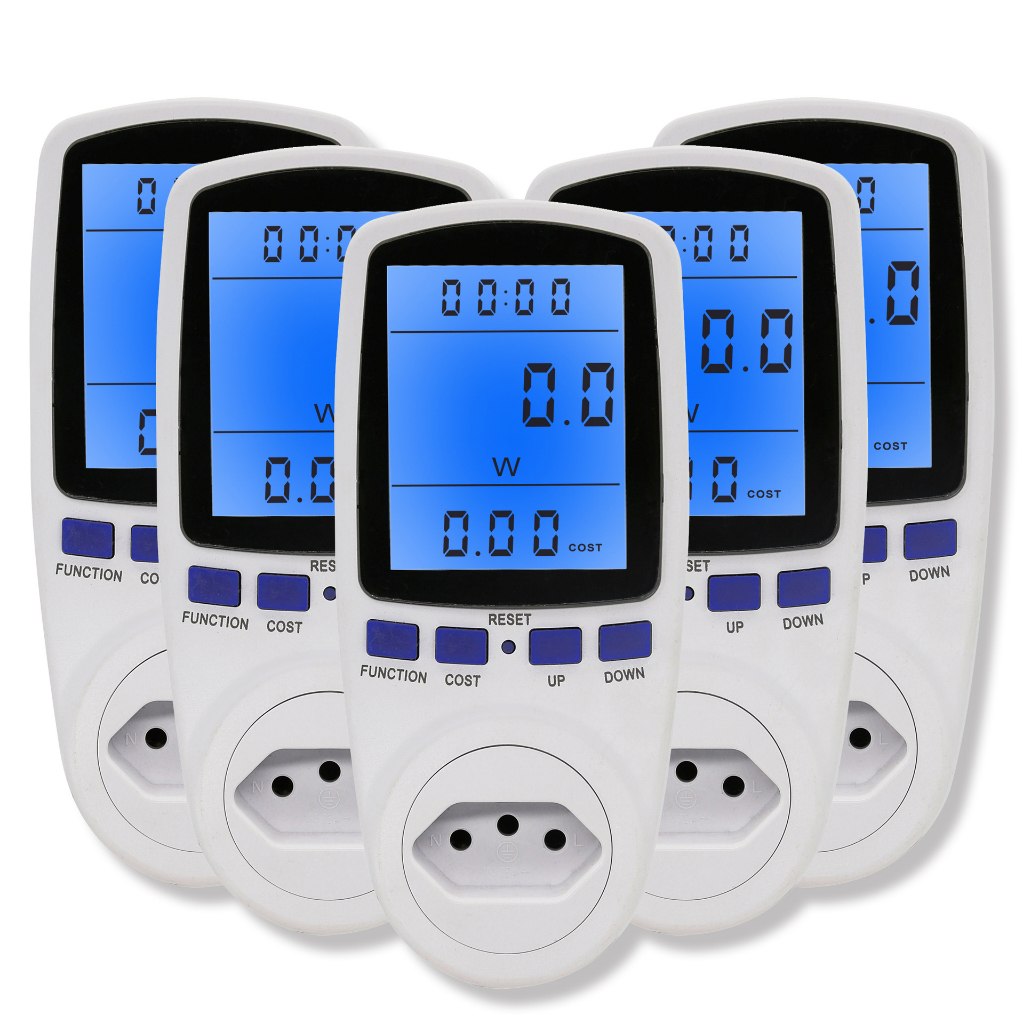 Medidor De Potência Digital AC De Tomada Kwh Consumo Elétrico BR Saída De Medição Analisador De Energia LCD