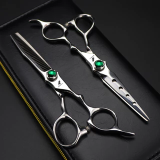 Tesoura De Cabelo Profissional De 6 Polegadas Japão 440C Cabeleireiro Barbeiro