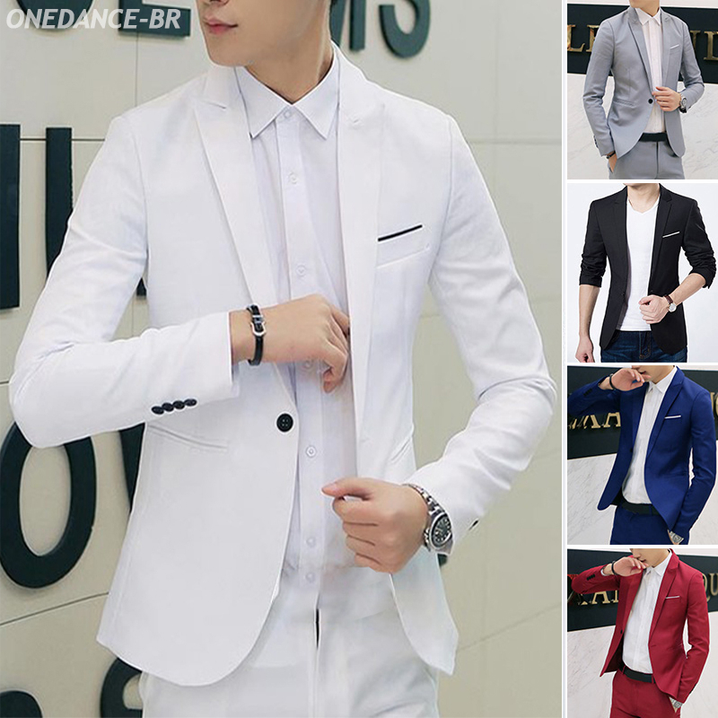 2023 Novo Terno Casaco Masculino Casual Slim Fit Formal Com Botão Blazer Casaco Jaqueta Tops de Alta Qualidade