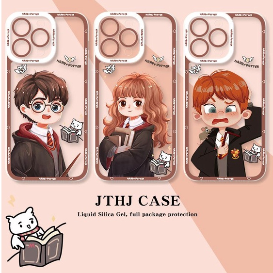 Capa Protetora Para Telefone Celular Transparente Anti-Colisão Com Tudo Incluído Adequada iPhone 14 Pro Max 13 12 Mini 11 XS XR X 8 7 Plus 6S 6 SE Nova Harry Potter