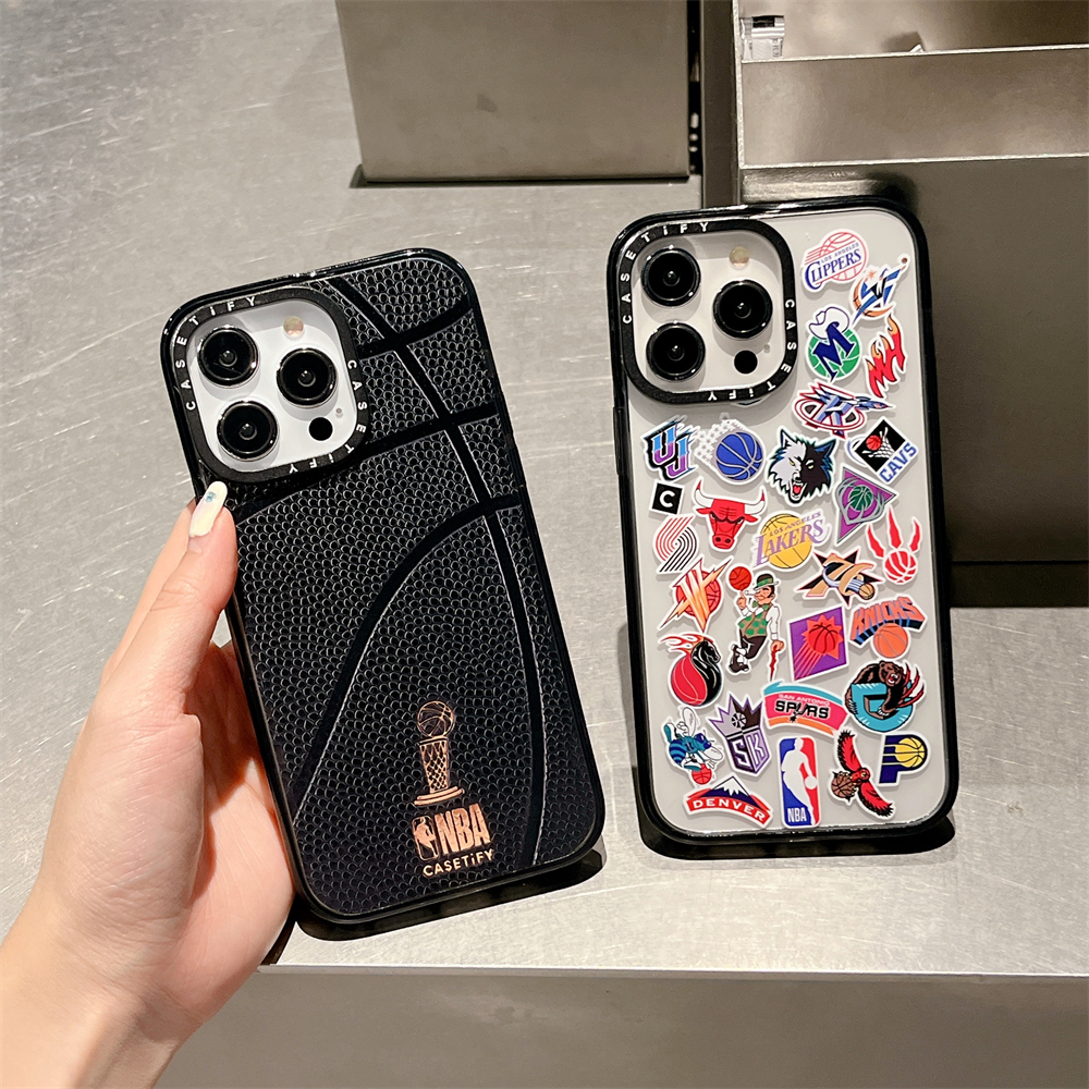 NBA Logo 】 CASETIFY Capa De Couro Para iPhone 14 Pro 13 12 11 MAX