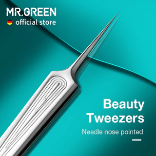 Pinça De Pêlos MR.GREEN Ponta De Agulha Para Remoção De Sobrancelhas Extrator De Clipes De Acne Blackhead