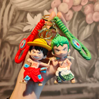 1 Pc Porta-Chaves Anime One Piece Doll Trançado De Corda Luffy Zoro Mochila Estudantil Pingente Carro Festa De Aniversário Para Crianças