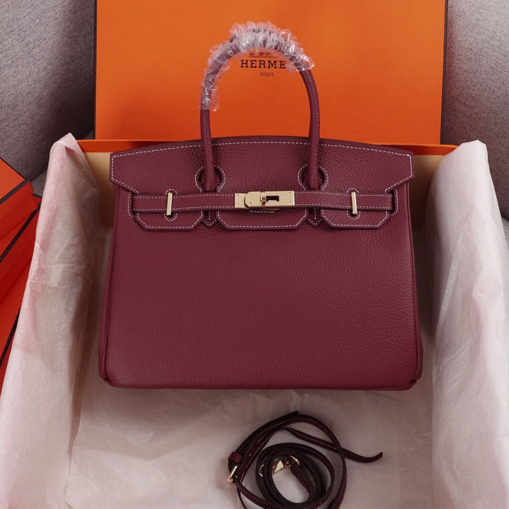 Hermes Birkin 30cm Togo Leather Gold Hardware, P9 Anemone - H Famous