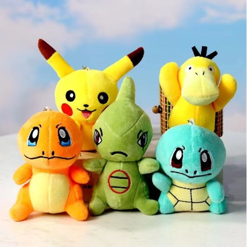 Pikachu Pokemon Boneca De Pelúcia Charmander Esquilo Desenho Anime Menino  Menina Brinquedo Presente - Escorrega o Preço