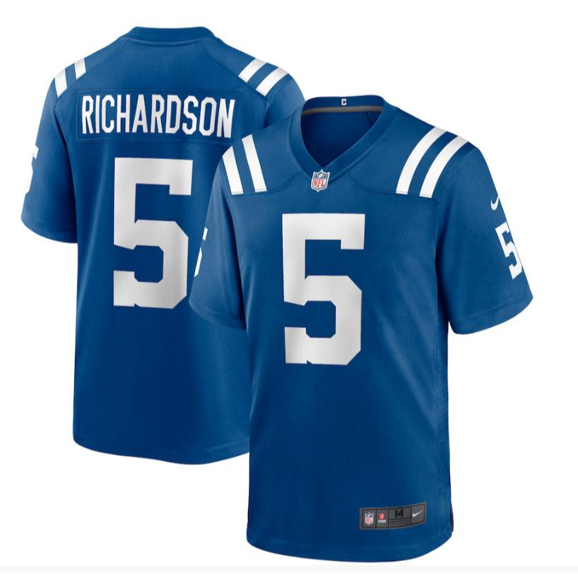 Camisa Colts Indianapolis 5 Anthony Richardson Royal 2023 Camiseta NFL Draft First Round Pick Limited Jersey