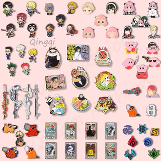 3-5Pcs/Set Anime Collection Pins Esmalte Broches Conjunto De Demoníacos Bonitos Caçador De Demônios JOJO Bojji Nezuko Totoro Broche Lapela Crachá Cartoon Jóias Para Fãs