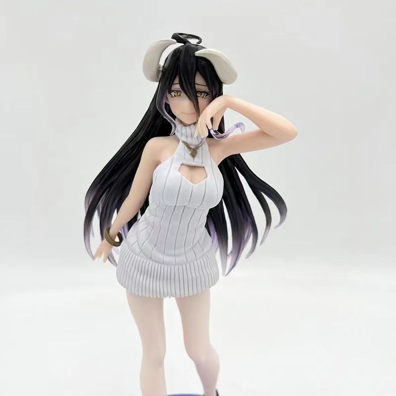 21cm Overlord Albedo Anime Figura Em Pé Sexy Girl PVC Ação Adulto Decoração De Carros Série Coleção Modelo Brinquedos Presente