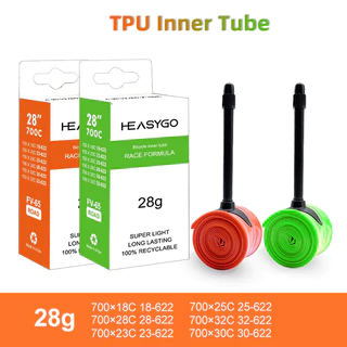 Heasygo Ultralight TPU Tubo Interno 700x18 23 25 28c De Bicicleta Válvula Francesa