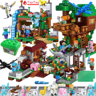 700 Pçs Meu Mundo Série Brinquedos educativos infantis Conjunto de casas de aldeia Blocos de construção Brinquedos Educativos presente de aniversário