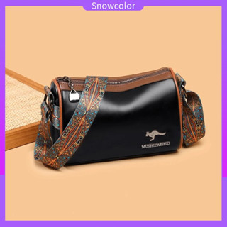 [Sacos De Ombro Para Senhoras Sling Messenger Crossbody De Couro Preto De Mão Preta