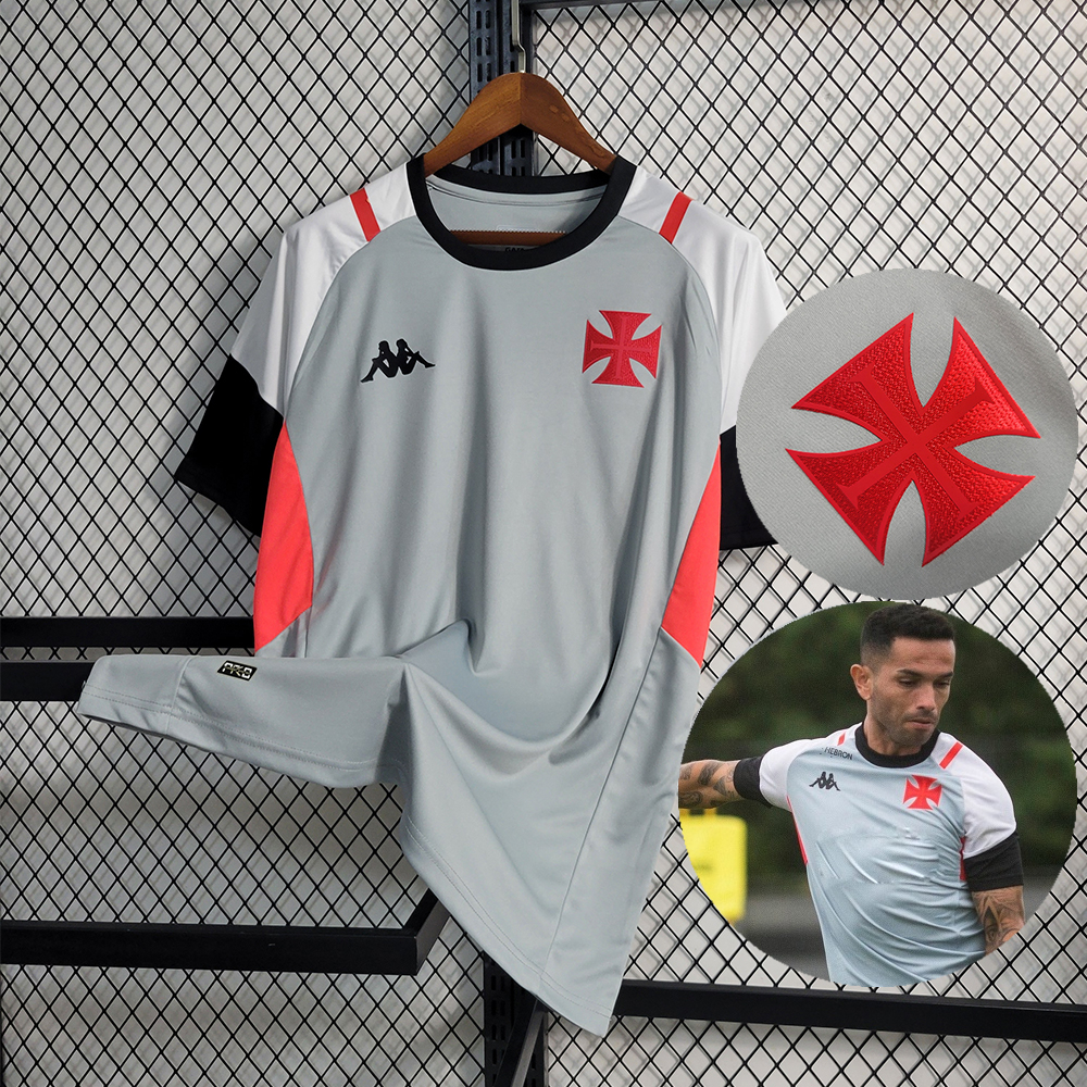 2023-24 Camisa Vasco Vestuário de treino Camisa de Futebol Personalizada Nome Numero