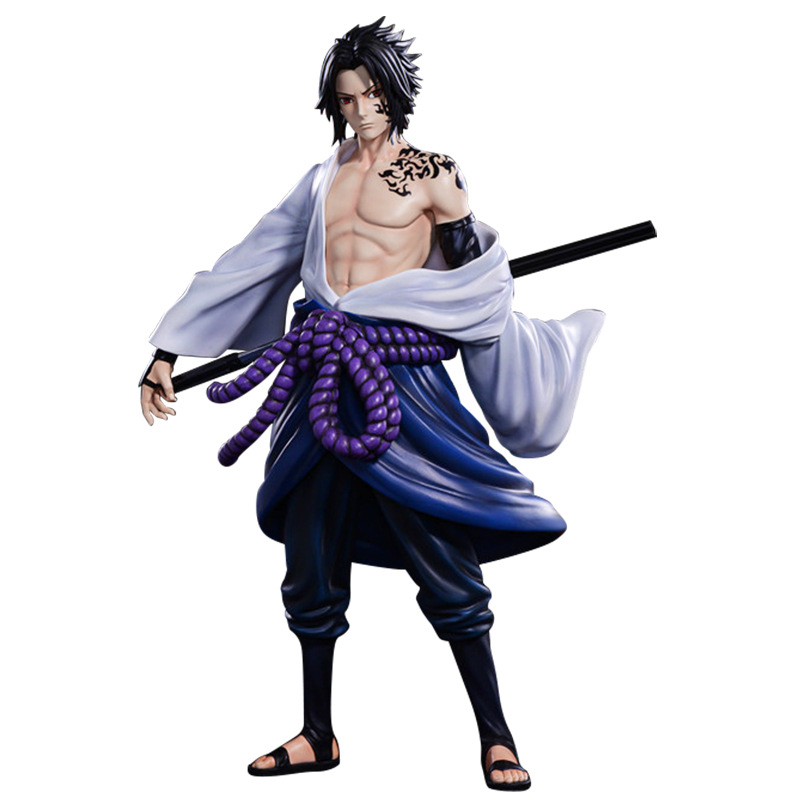 Naruto Ornamentos Uchiha Sasuke Figura Brinquedos Feito À Mão Selo De Maldição Infância Anime Adulto Modelo