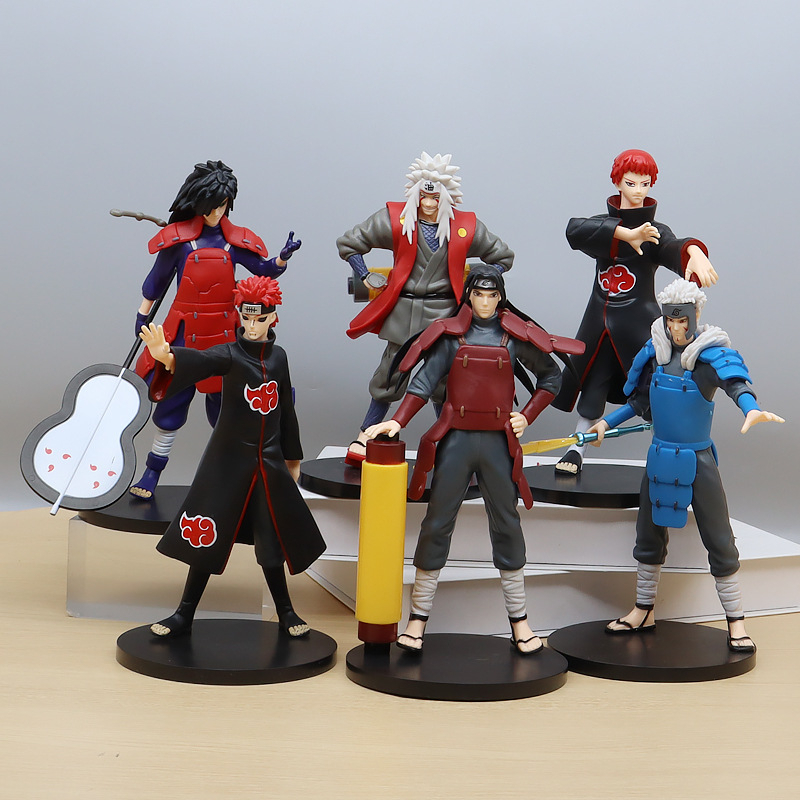Bonecos Naruto Shippuden 20 cm Akatsuki Kakashi Itachi Uchiha Sasuke Com Base