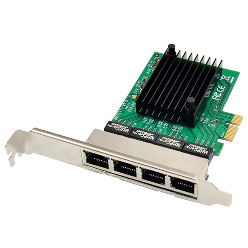 RJ-45 Adaptador De Servidor Ethernet De 4 Portas Placa De Rede Gigabit ...