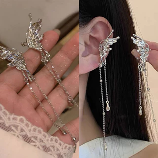 clip Para Orelha De Borboleta Da Moda Coreana Cor Prata Feminina Sem Desenho De Furo Em Jóias De Alta Qualidade Presente Estudantes