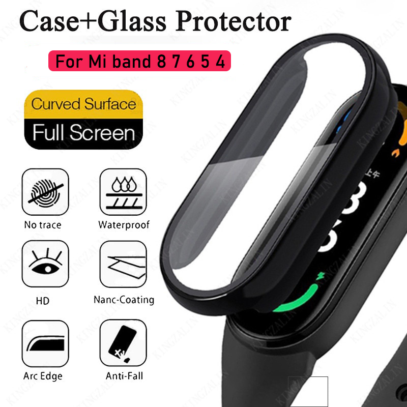 Protetor De Tela De Vidro Para Mi band 8 7 6 5 4 Cobertura Total Miband 7