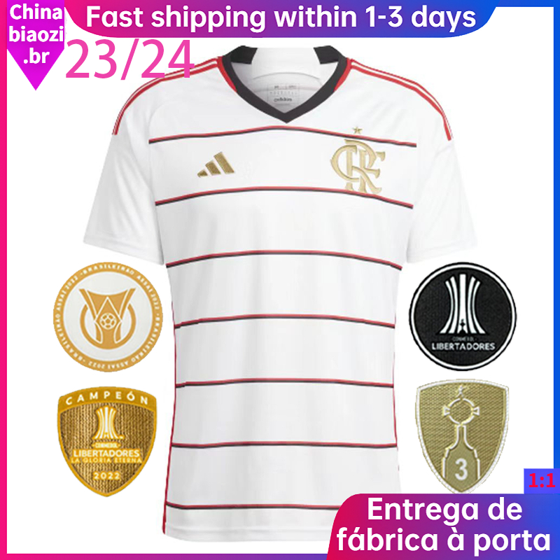2023/2024 Novo flamengo FLMG II Away White 23/24 Football Jersey Tailândia De Alta Qualidade Versão 1 : 1 Camiseta Personalizada Masculina chinabiaozi.br