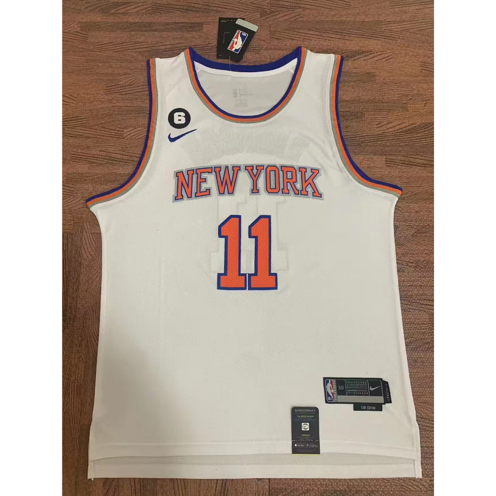 Masculino Camiseta 2023nba New York Knicks 11 Jalen Brunson Jersey Branca De Basquete Camisa