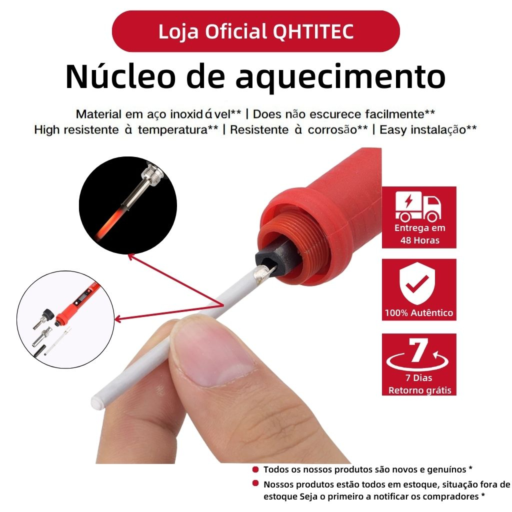 JCD 110/220V 80W Aquecimento Elétrico Aquecedor De Ferro Cerâmico Original Adequado Resistências Para 908 908U 908S De Solda Eletrônico