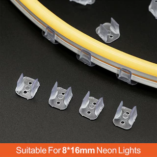 100pcs Clip De Fixação De Fita Adesiva De Néon LED Para Fivelas Plásticas Flexíveis De 6mm 8mm12V 24V À Prova D'água Acessórios Flexível